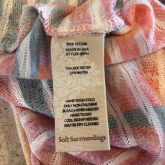 Soft Surroundings Tropical Print Havana Calypso Tunic Top Cover Up Size Large - Picture 5 of 5